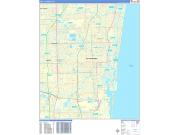 Fort Lauderdale Wall Map Basic Style 2022